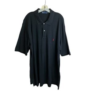 Polo Ralph Lauren Golf Shirt Men’s sz. 2XLT‎ Black Short Sleeve 100% Cotton